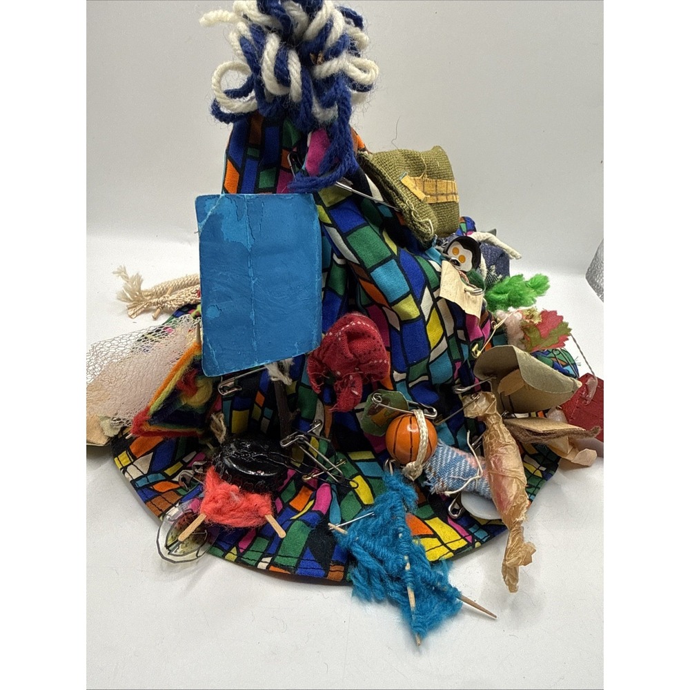 Vintage 70s Girl Scout Camp SWAPS Memory Bucket Hat Handmade Mixed Media Art - Picture 5 of 9